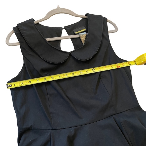 Nooworks size XL like new vintage style black dress Peter Pan Collar - Picture 4 of 4